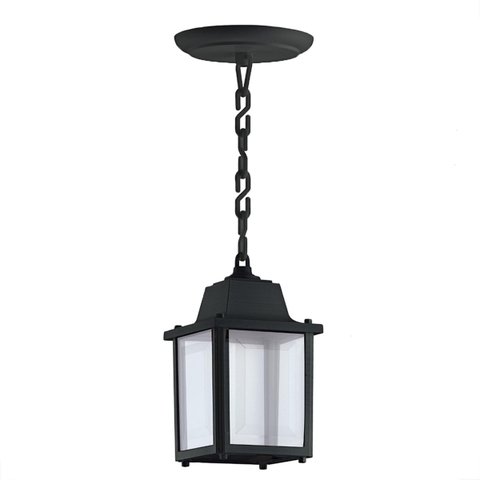 Luminária Pendente Externo Colonial Plastico Preto Alz14