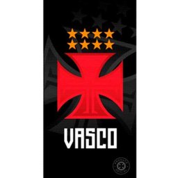 Toalha de Time Buettner Veludo Estampado Brasão Vasco - 1