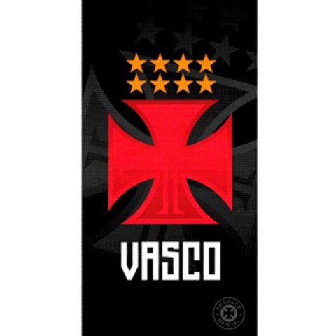 Toalha de Time Buettner Veludo Estampado Brasão Vasco