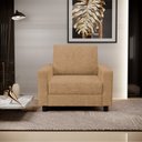 Ver imagem 2 de Poltrona Decorativa Para Sala De Estar E Recepção Malta L02 Bouclê Mostarda - Lyam Decor