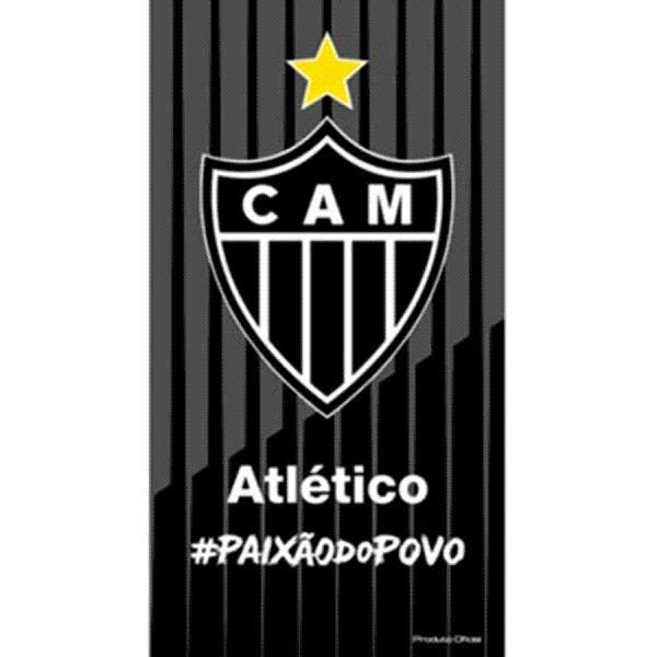 Toalha de Time Buettner Veludo Estampado Brasão Atlético Mineiro