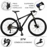 Bicicleta 29 Drais 27 Marchas Câmbio Shimano Freio Hidráulico Suspensão com Trava - Preto+Cinza - 17 - 2