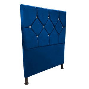 Cabeceira de Cama Box Solteiro 80cm Estofada Maju - Azul