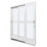 Porta de Correr 03 Folhas em Aço Galvanizado Branca Direita - 215x200 - 1