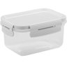 Pote Hermético 560ml Retangular Trava Click Mantimentos Branco - 1