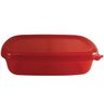 Pote Hermético Freezer Micro-ondas Grande Retangular 3000Ml Vermelho - 1