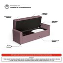 Ver imagem 7 de Cabeceira e Calçadeira Báu King Size Atena 195cm Capitonê Veludo Rosê - Desk Design