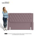 Ver imagem 6 de Cabeceira e Calçadeira Báu King Size Atena 195cm Capitonê Veludo Rosê - Desk Design