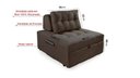 Ver imagem 5 de Puff Cama Sofá Retrátil Cozy Boucle Luxo Descanso