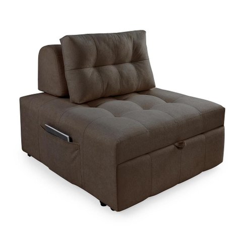 Puff Cama Sofá Retrátil Cozy Boucle Luxo Descanso