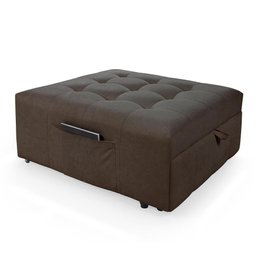 Puff Cama Sofá Retrátil Cozy Boucle Luxo Descanso - 2