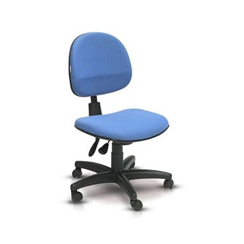 Cadeira Giratoria Zeus Executiva Back System sem Braco - Couro Sintetico Corano - Azul Claro