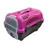 Caixa para Transportar Cachorro Gato em Viagens Transporte de Pet N2 Rosa e Preto - 1