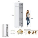Ver imagem 3 de Módulo Guarda-Roupa Canto Reto 1 Porta 80cm MDF Integrato Branco