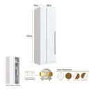 Ver imagem 4 de Módulo Guarda-Roupa Canto Reto 1 Porta 80cm MDF Integrato Branco