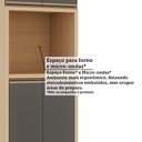 Ver mais imagens de Paneleiro 4 Portas com Espaço para Micro-Ondas 70cm Brise Luciane Móveis