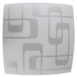 Plafon Vidro 20w Quadrado Led Leblon 220v Bronzearte - 1