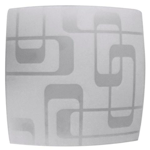 Plafon Vidro 20w Quadrado Led Leblon 220v Bronzearte