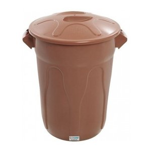 Lixeira Redonda 100 Litros Tipo Balde Cor:marrom