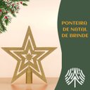 Ver imagem 7 de Kit 60 Bolas Dourado Natal Lisas/Foscas/Glitter c/ Ponteira Enfeite