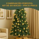 Ver imagem 3 de Kit 60 Bolas Dourado Natal Lisas/Foscas/Glitter c/ Ponteira Enfeite