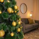 Ver imagem 4 de Kit 60 Bolas Dourado Natal Lisas/Foscas/Glitter c/ Ponteira Enfeite