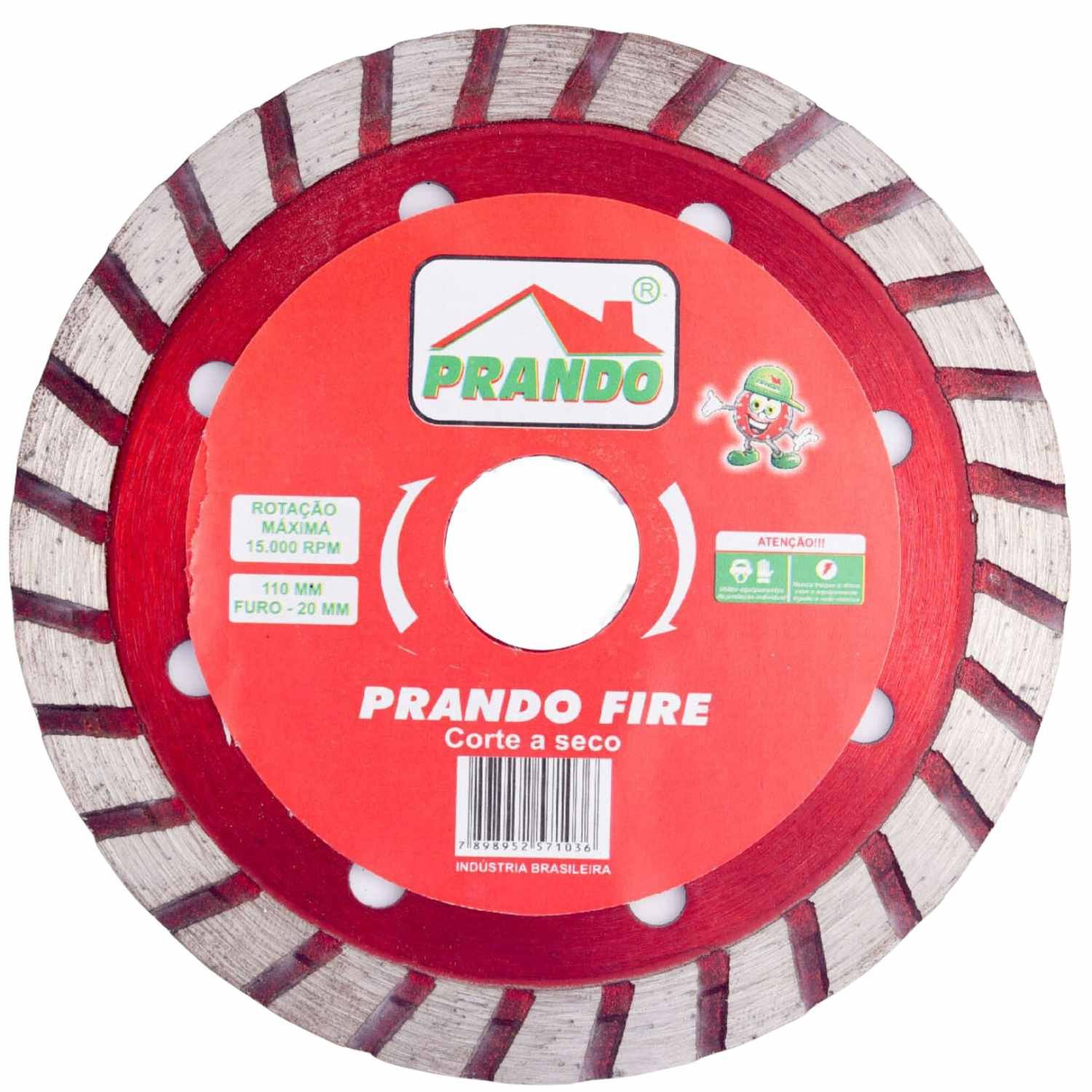 Kit 100 Discos Prando Fire 110 X 20 MM Mármore Granito - 1