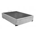 Ver imagem 1 de Cama Box Baú Casal Suede Cinza 138x188x35