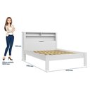 Ver imagem 2 de Guarda Roupa Bélgica 2 Portas e Cama Casal Invicta Branco Brilho - Santos Andirá
