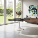 Ver imagem 1 de Mesa de Jantar Oval Saarinen 244x137cm em Mármore São Gabriel