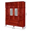 Ver imagem 4 de Guarda-roupa Casal Campo Grande 8 Portas 2 Gavetas com Espelho Mel - Rodmoveis