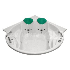 Banheira de Canto Sensuale Completa com Hidro em Acrílico (1,35x1,35x0,43)-110v