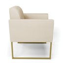 Ver imagem 4 de Kit 2 Poltronas Base Industrial Dourado Marisa Corino D03 - D\'rossi Cor Preto