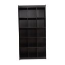 Ver imagem 1 de Estante Colméia 100% Mdf Preto - Suprema Móveis