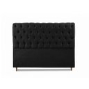 Ver imagem 3 de Cabeceira para Cama Casal King Estofada Capitonê Luna Vilajo em Suede Preto – 1,93 m