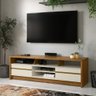 Conjunto Painel e Rack para Tv SPace Off white Freijo - 7
