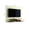 Conjunto Painel e Rack para Tv SPace Off white Freijo - 2