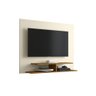 Conjunto Painel e Rack para Tv SPace Off white Freijo - 6