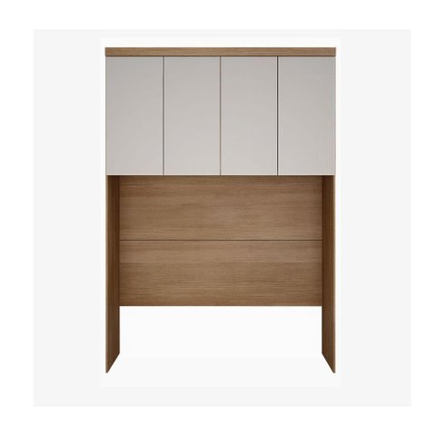 Guarda Roupa Modulado Aéreo Casal 100% Mdf Cumaru Fendi