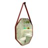 Espelho Decorativo Octogonal 40cm com Alça - Caramelo - 6