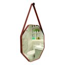 Ver imagem 6 de Espelho Decorativo Octogonal 40cm com Alça - Caramelo