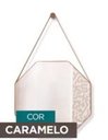 Ver imagem 2 de Espelho Decorativo Octogonal 40cm com Alça - Caramelo