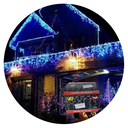 Ver imagem 1 de Kit 3 Cascatas 400 Leds 10 Metros Luz Azul Fixa - 220v