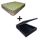 Ver imagem 1 de Cama Baú Casal 138 Tecido Sintético Preto com Colchão de Espuma Tokio D33 Bege - 25x138x188cm