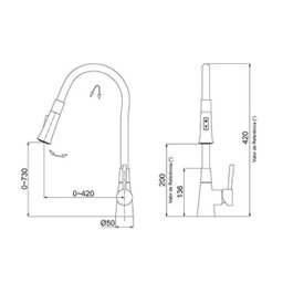Torneira Misturador Lorenzetti Lorenflex para Cozinha Preto - 5