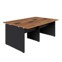 Ver imagem 2 de Plataforma de Trabalho 4 Lugares 1,80m X 1,20m Pé Painel F5 Cor:nogal com Preto