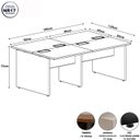 Ver imagem 3 de Plataforma de Trabalho 4 Lugares 1,80m X 1,20m Pé Painel F5 Cor:nogal com Preto