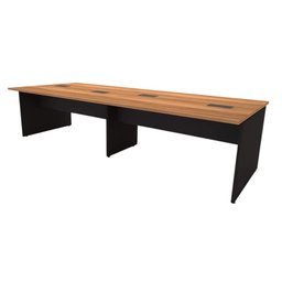 Plataforma de Trabalho 4 Lugares 1,80m X 1,20m Pé Painel F5 Cor:nogal com Preto - 4