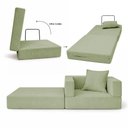 Ver imagem 6 de Poltrona Cama Modular Mold Boucle Reclinável Verde Claro com Almofada Loja Sheep