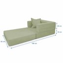 Ver imagem 2 de Poltrona Cama Modular Mold Boucle Reclinável Verde Claro com Almofada Loja Sheep